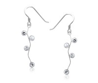 Silver shoot Shaped Earrings HME-09